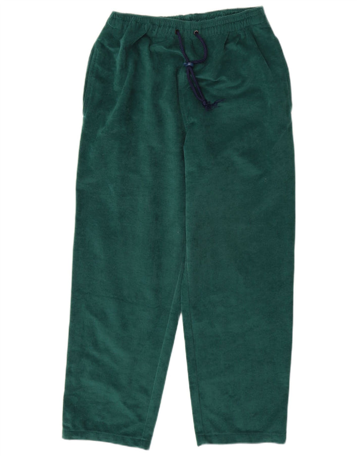 MC KEE'S Mens Velour Full Tracksuit Medium  Green Colourblock Polyester