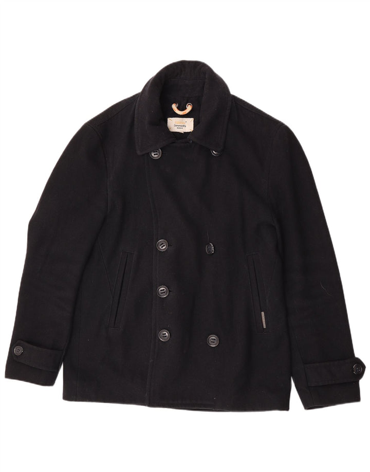 Superdry Womens Commodity Pea Coat UK 20 2XL Navy Blue Wool