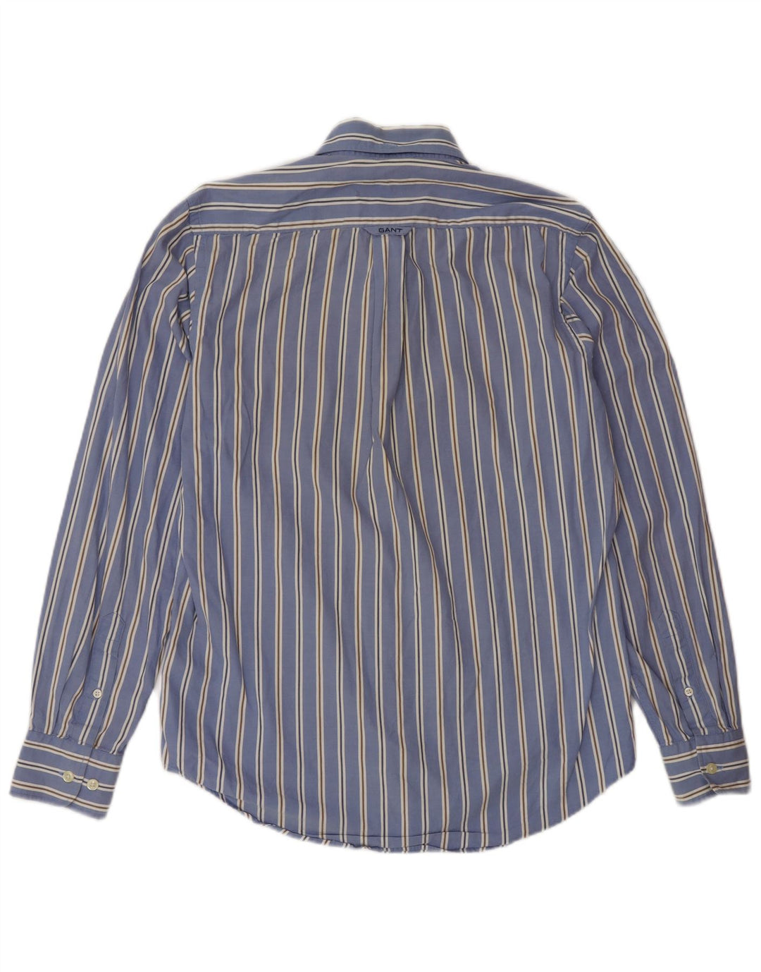 Gant Mens Regular Fit Shirt Small Blue Striped Cotton