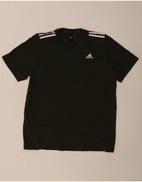 ADIDAS Mens T-Shirt Top Medium Khaki Cotton