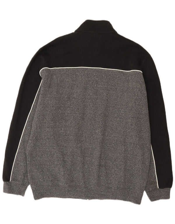 Champion Mens Tracksuit Top Jacket 3XL Grey Colourblock Cotton