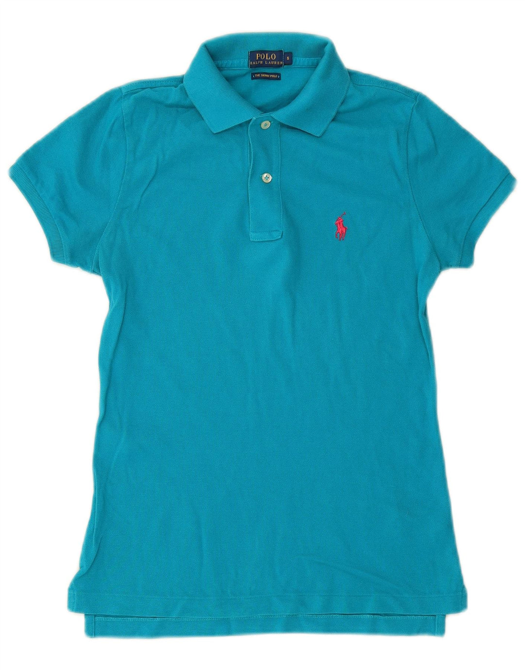 POLO RALPH LAUREN Mens The Skinny Polo Skinny Polo Shirt Small Blue Cotton