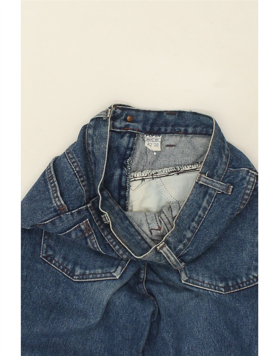 POP 84 Womens Slim Jeans IT 42 Medium W28 L29  Blue Cotton Vintage POP 84 and Second-Hand POP 84 from Messina Hembry 