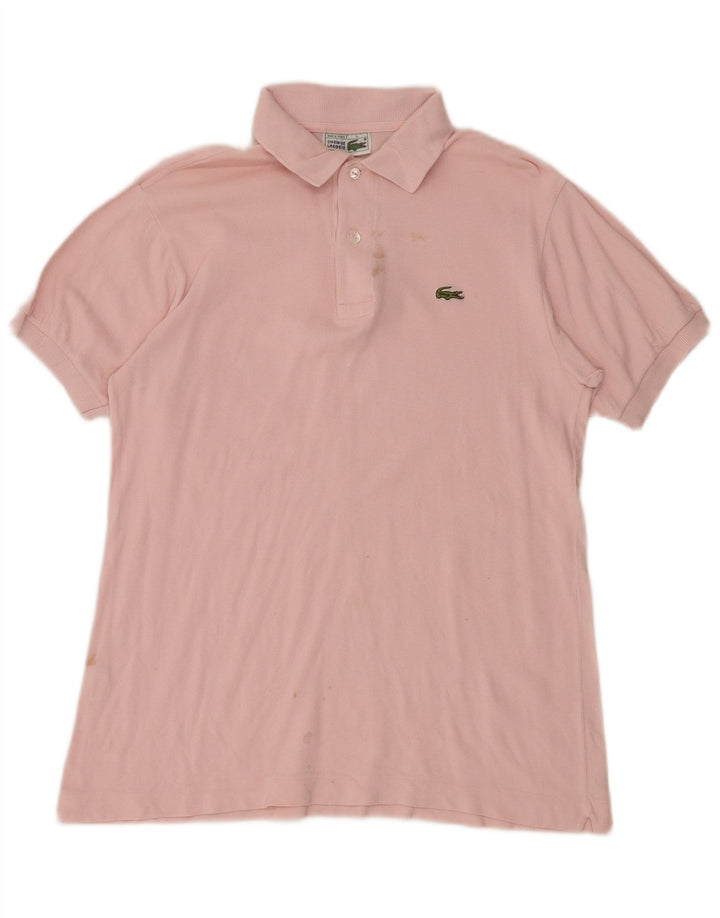 Lacoste Mens Polo Shirt Size 4 Medium Pink Cotton