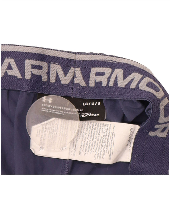 UNDER ARMOUR Mens Heat Gear Sport Shorts Large Blue Polyester