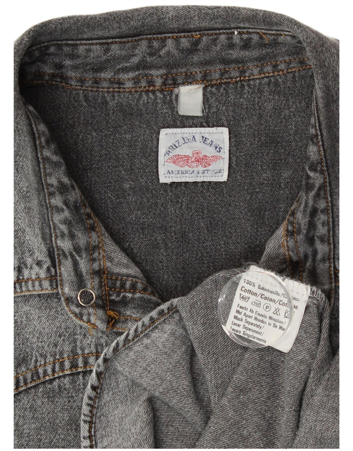 Arizona Mens Denim Shirt XL Grey Cotton