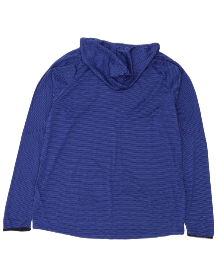 Russell Athletic Mens Hooded Pullover Tracksuit Top XL Blue Polyester