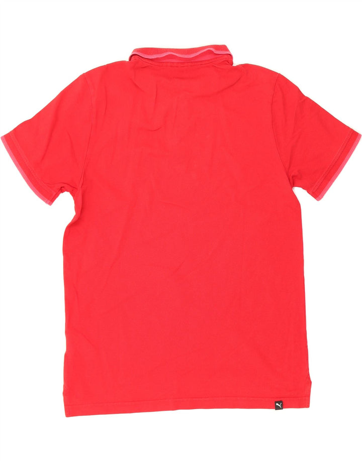 PUMA Mens Polo Shirt Medium Red Cotton Vintage Puma and Second-Hand Puma from Messina Hembry 