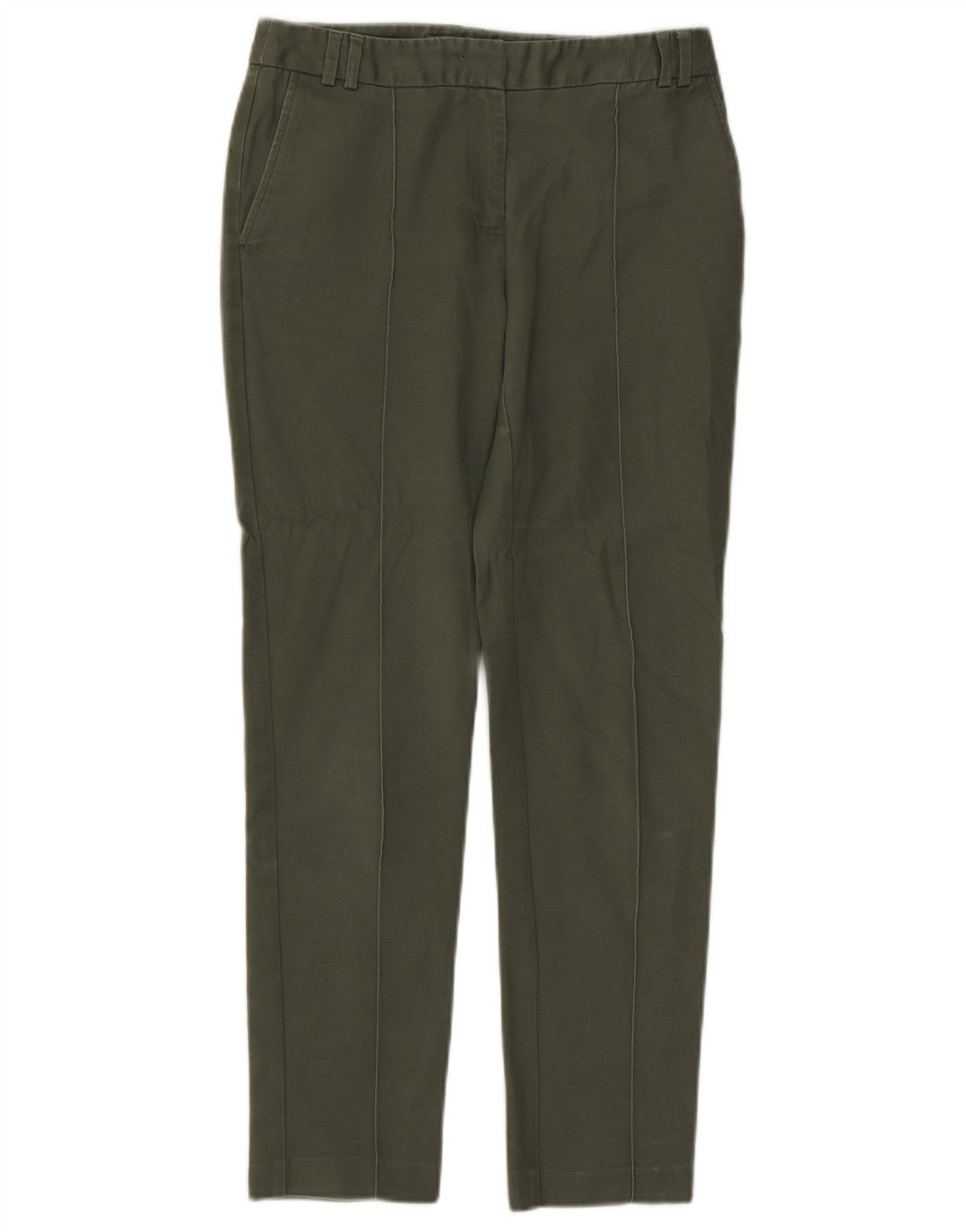 OASIS Womens Slim Chino Trousers UK 8 Small  W26 L27 Green Cotton