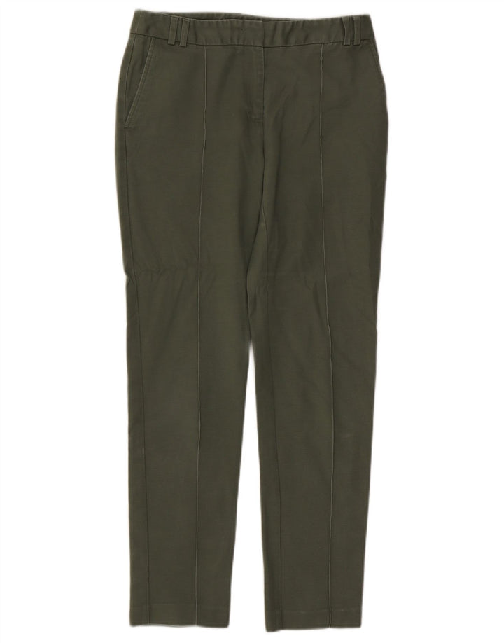 OASIS Womens Slim Chino Trousers UK 8 Small  W26 L27 Green Cotton