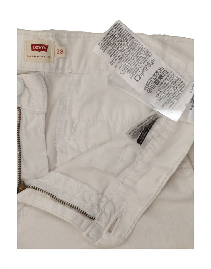 LEVI'S Womens Chino Shorts W28 Medium White Cotton Vintage Levi's and Second-Hand Levi's from Messina Hembry 