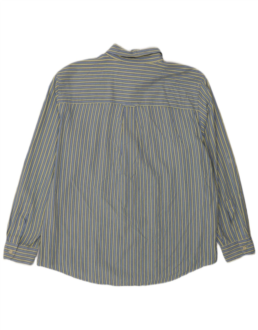 Chaps Mens Shirt XL Blue Striped Cotton Classic