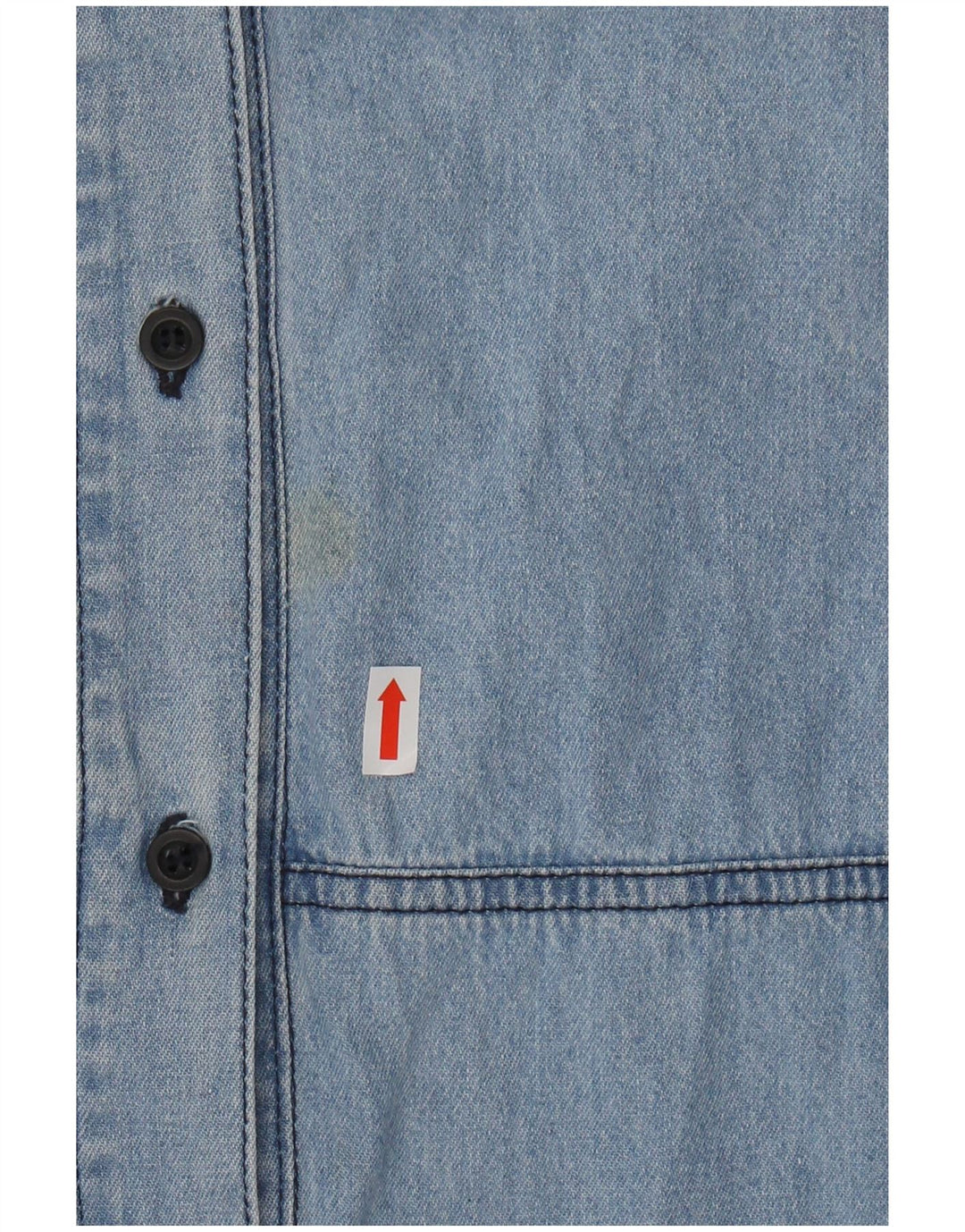 CARRERA Mens Short Sleeve Denim Shirt Size 43/44 XL Blue Cotton