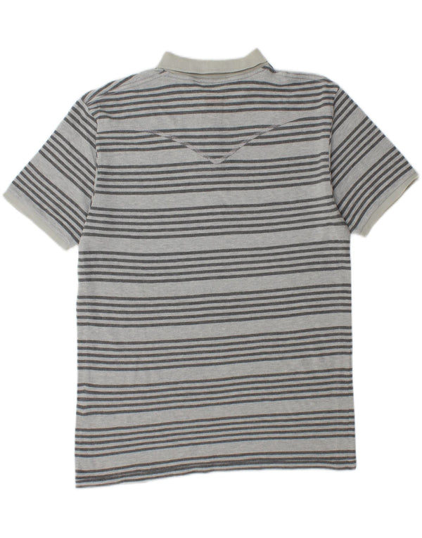 LEVI'S Mens Polo Shirt Medium Blue Striped Cotton