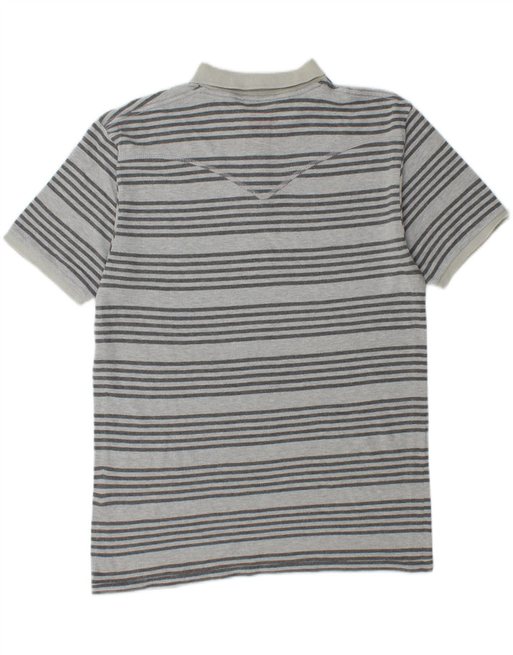 LEVI'S Mens Polo Shirt Medium Blue Striped Cotton