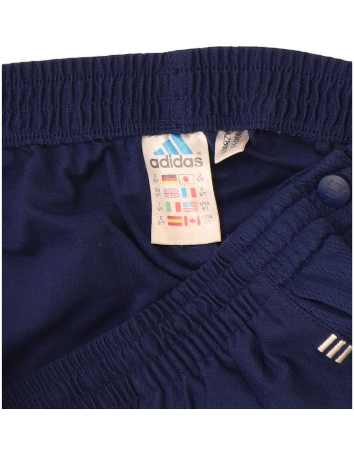 ADIDAS Mens Climalite Tracksuit Trousers Large  Navy Blue Colourblock