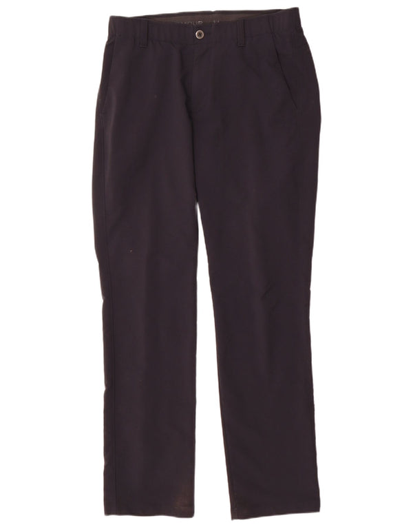 Under Armour Mens Straight Chino Trousers W32 L32 Navy Blue Nylon
