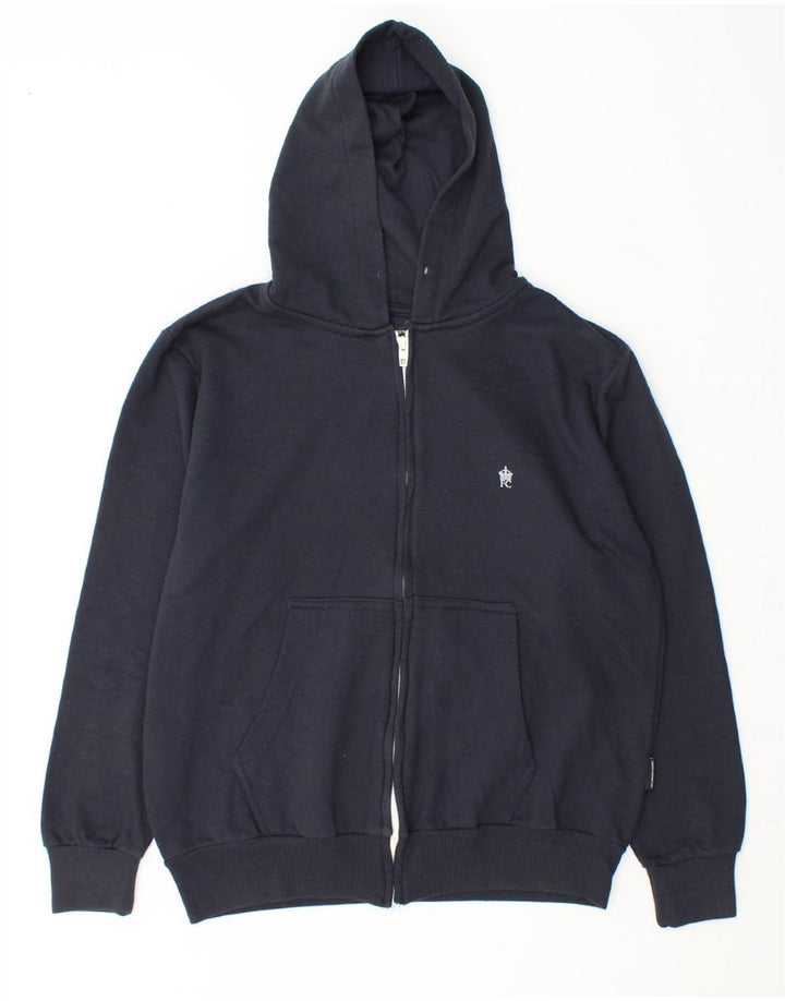 FRENCH CONNECTION Mens Zip Hoodie Sweater Medium Navy Blue Cotton Vintage French Connection and Second-Hand French Connection from Messina Hembry 