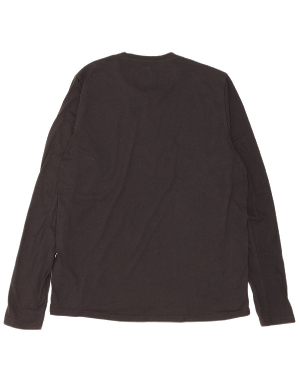 Adidas Mens Aeroready Graphic Top Long Sleeve Large Black Polyester