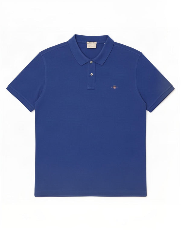 Gant Mens Regular Fit Polo Shirt XL Blue Cotton