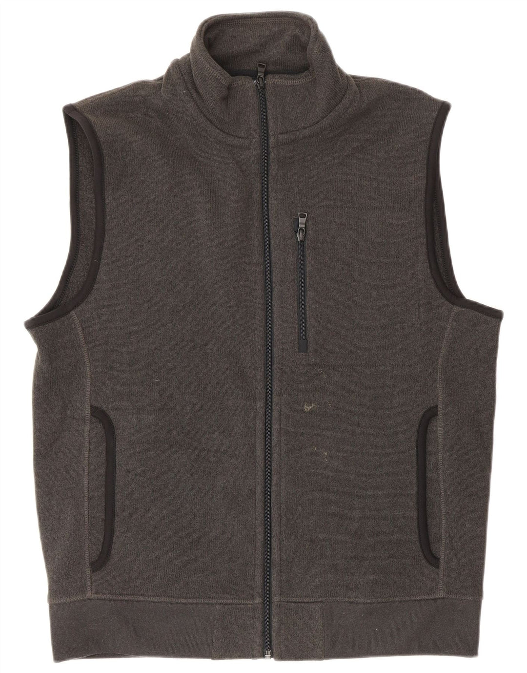 Marks & Spencer Mens Sleeveless Tracksuit Top Jacket Medium Grey Polyester