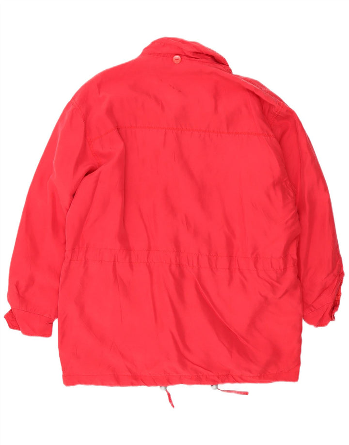 Brugi Womens Oversized Utility Jacket UK 14 Medium Red Silk