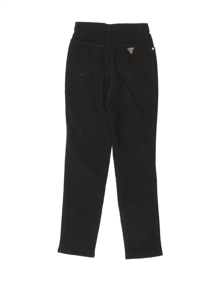 GUESS Womens Slim Casual Trousers W27 L31  Black Polyester Vintage Guess and Second-Hand Guess from Messina Hembry 