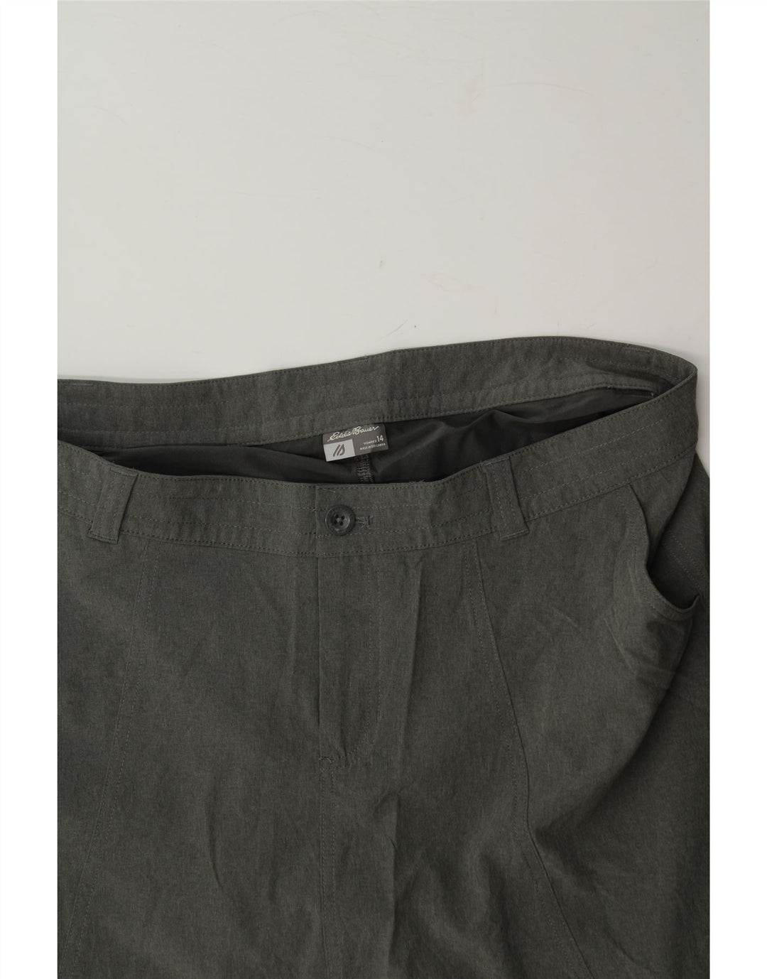 EDDIE BAUER Womens A-Line Skirt US 14 XL W36 Grey Polyester Vintage Eddie Bauer and Second-Hand Eddie Bauer from Messina Hembry 