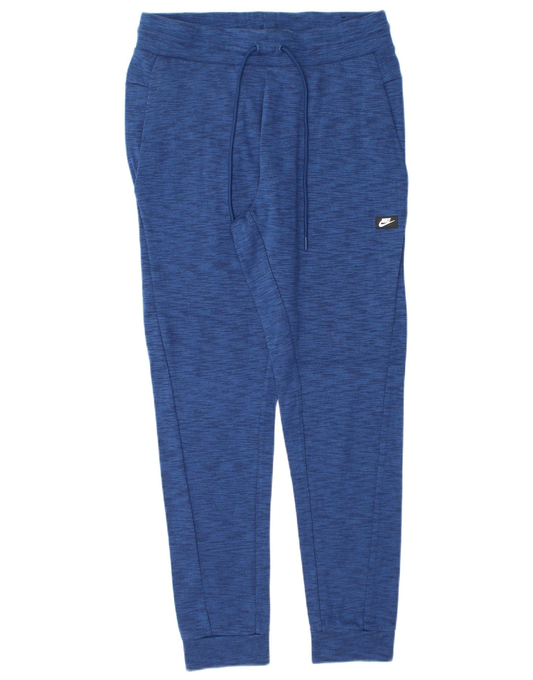 NIKE Mens Tracksuit Trousers Joggers Medium Blue Flecked Cotton