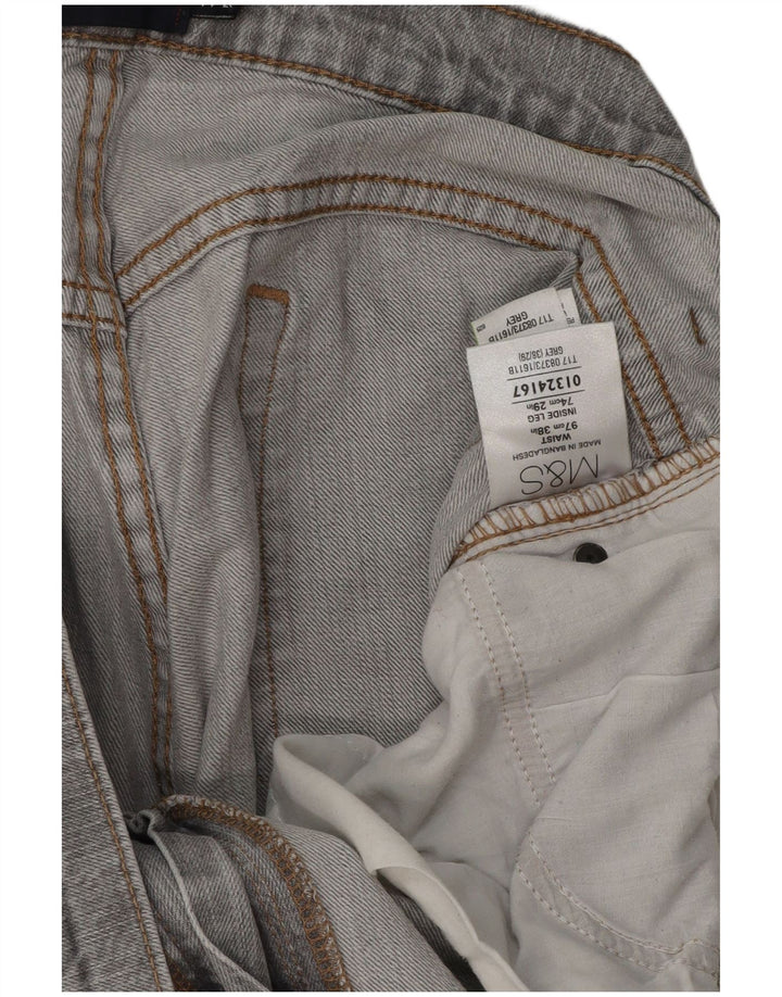 Marks & Spencer Mens Blue Harbour Straight Jeans W38 L29 Grey Cotton