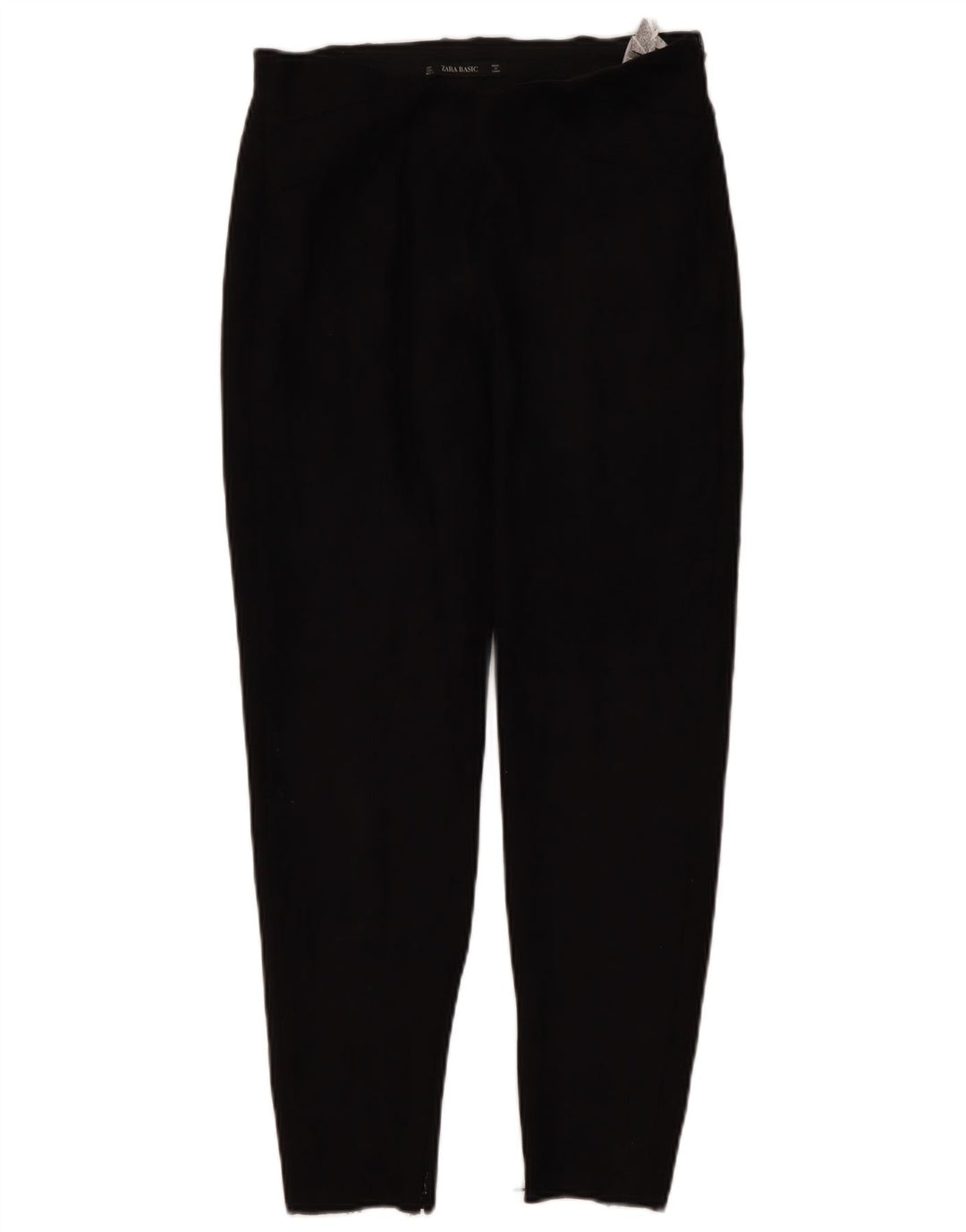 Zara Womens Slim Casual Trousers Large W32 L26 Black Polyester