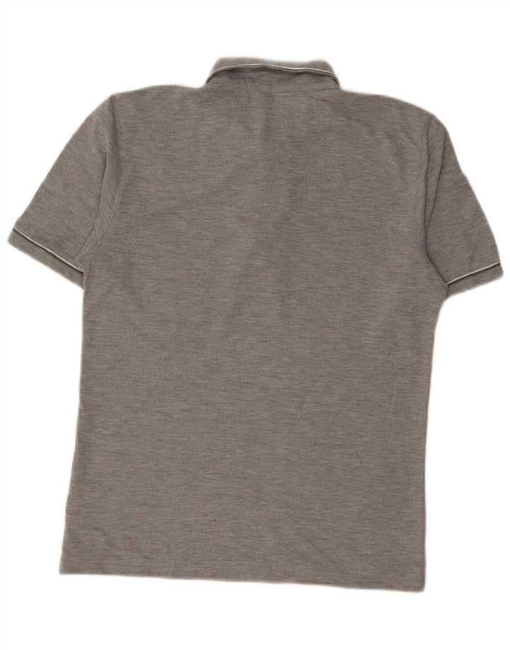PENGUIN Mens Polo Shirt Medium Grey Flecked Cotton