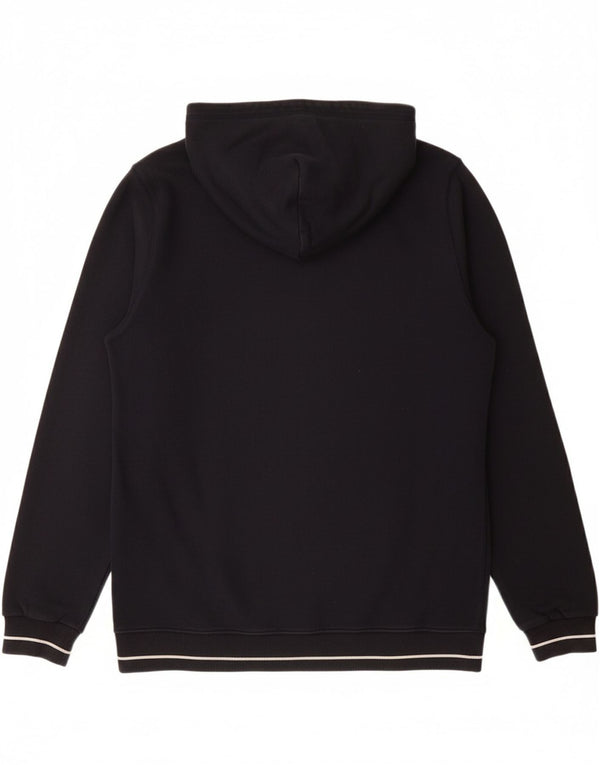 CHAMPION Boys Graphic Zip Hoodie Sweater 13-14 Years XL Navy Blue Cotton