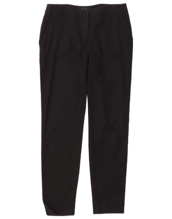 Luisa Spagnoli Womens Slim Chino Trousers IT 42 Medium W30 L29 Black Cotton