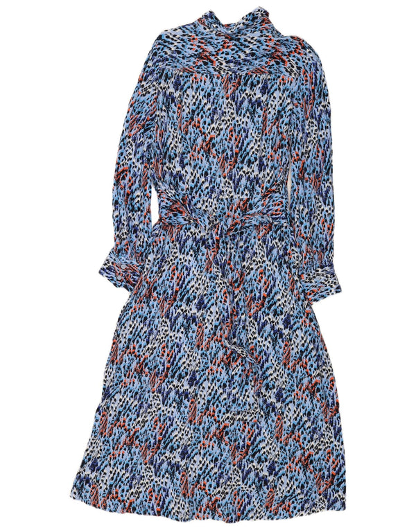 Marks & Spencer Womens Long Sleeve Shirt Dress UK 12 Medium Blue