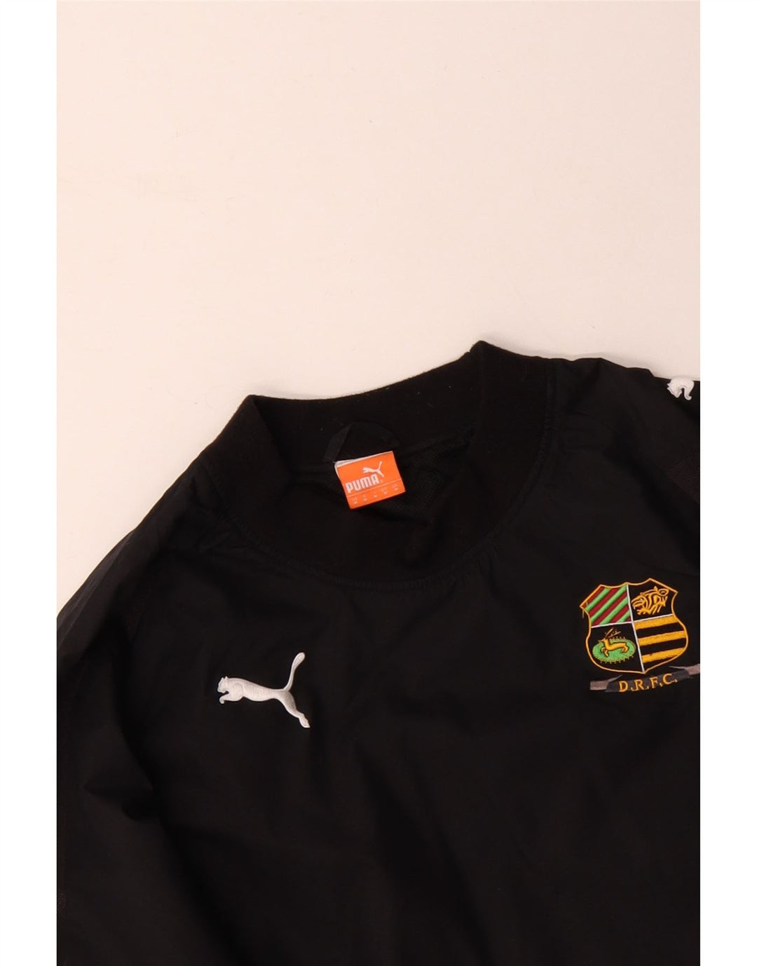 PUMA Mens Graphic Top Long Sleeve Medium Black Polyester