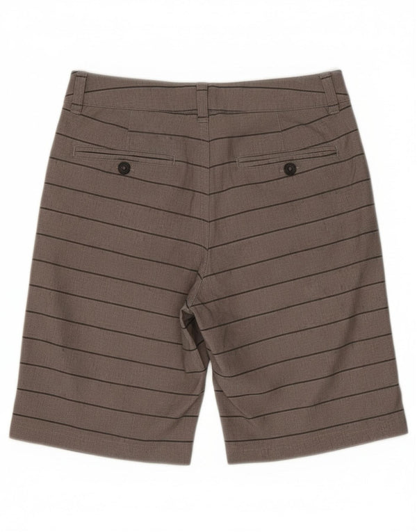 Under Armour Boys Chino Shorts 9-10 Years W25 Grey Striped Polyester