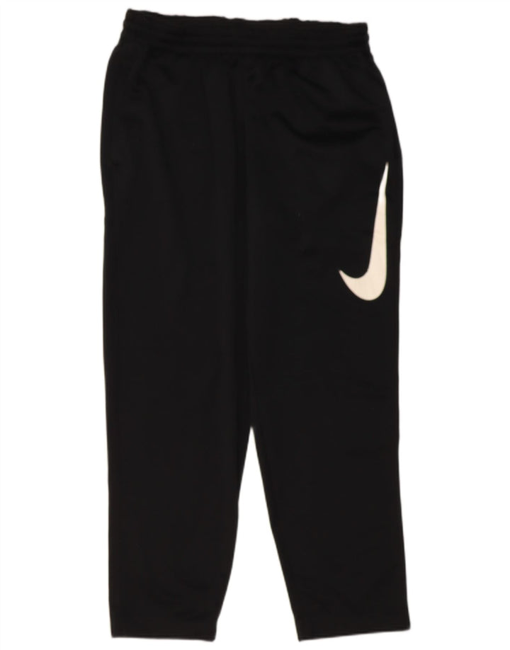 NIKE Womens Graphic Tracksuit Trousers XL Black Polyester