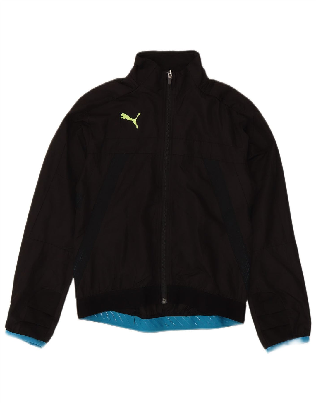 PUMA Boys Tracksuit Top Jacket 11-12 Years Black Polyester