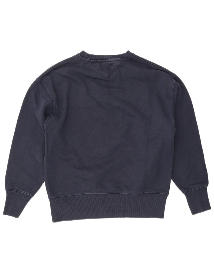 Tommy Hilfiger Mens Sweatshirt Jumper Small Navy Blue Cotton