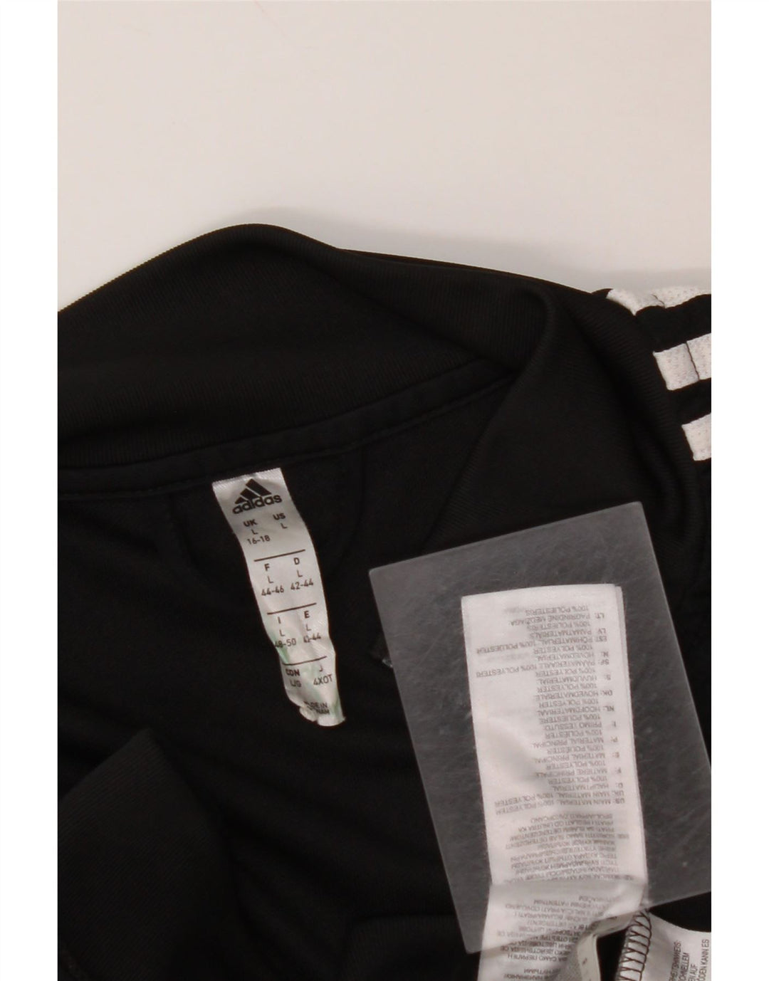 ADIDAS Womens Climalite Tracksuit Top Jacket UK 16/18 Large Black