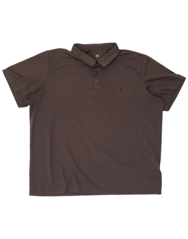 Adidas Mens Climalite Polo Shirt 2XL Grey Polyester