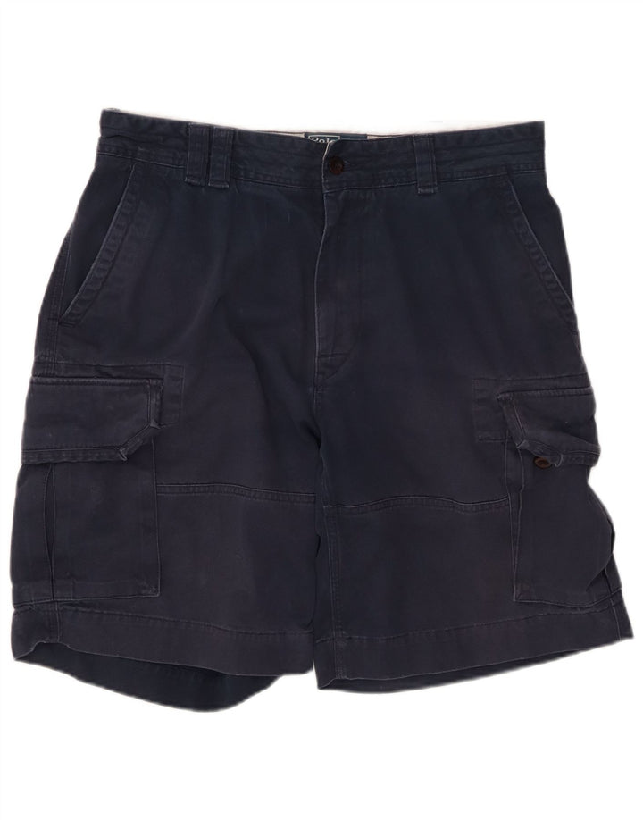 POLO RALPH LAUREN Mens Cargo Shorts W34 Large Navy Blue Cotton