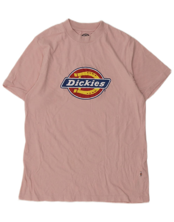 DICKIES Mens Graphic T-Shirt Top XS Pink Cotton