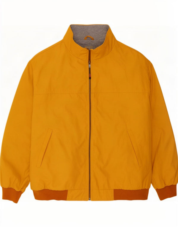 Vintage Mens Loose Fit Windbreaker Jacket UK 42 XL Yellow Colourblock