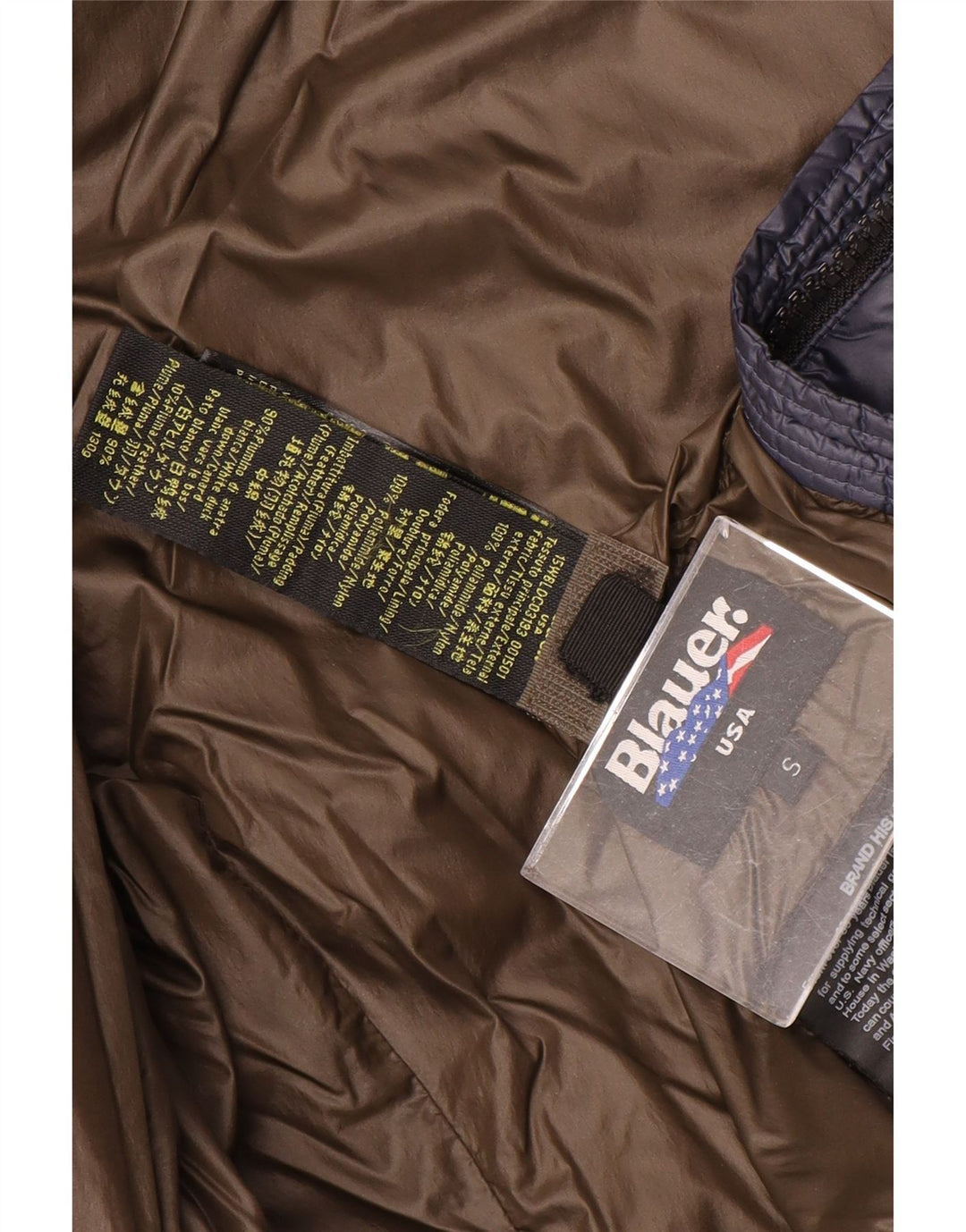 Blauer Womens Hooded Padded Jacket UK 10 Small Navy Blue Nylon