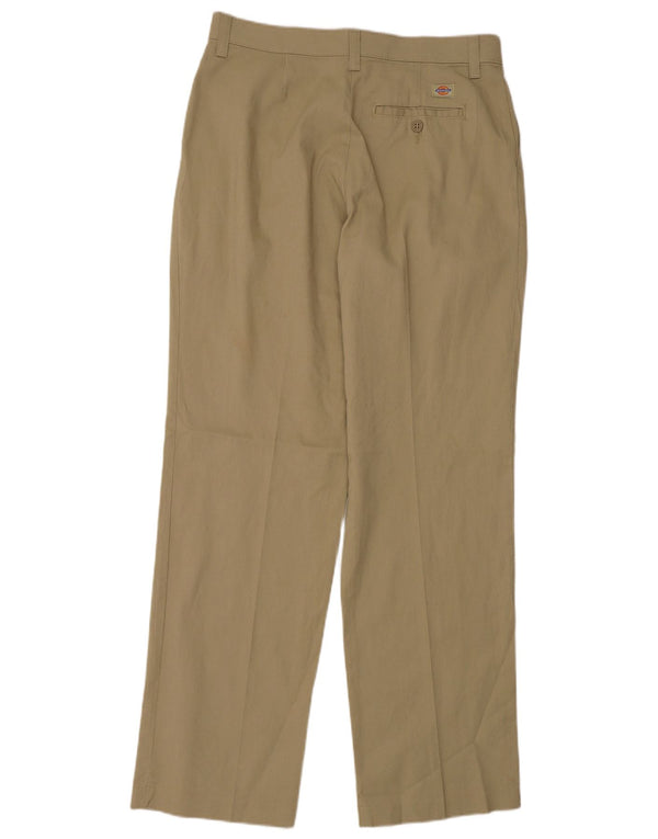 DICKIES Womens Pegged Chino Trousers US 8 Medium W30 L31 Beige Polyester