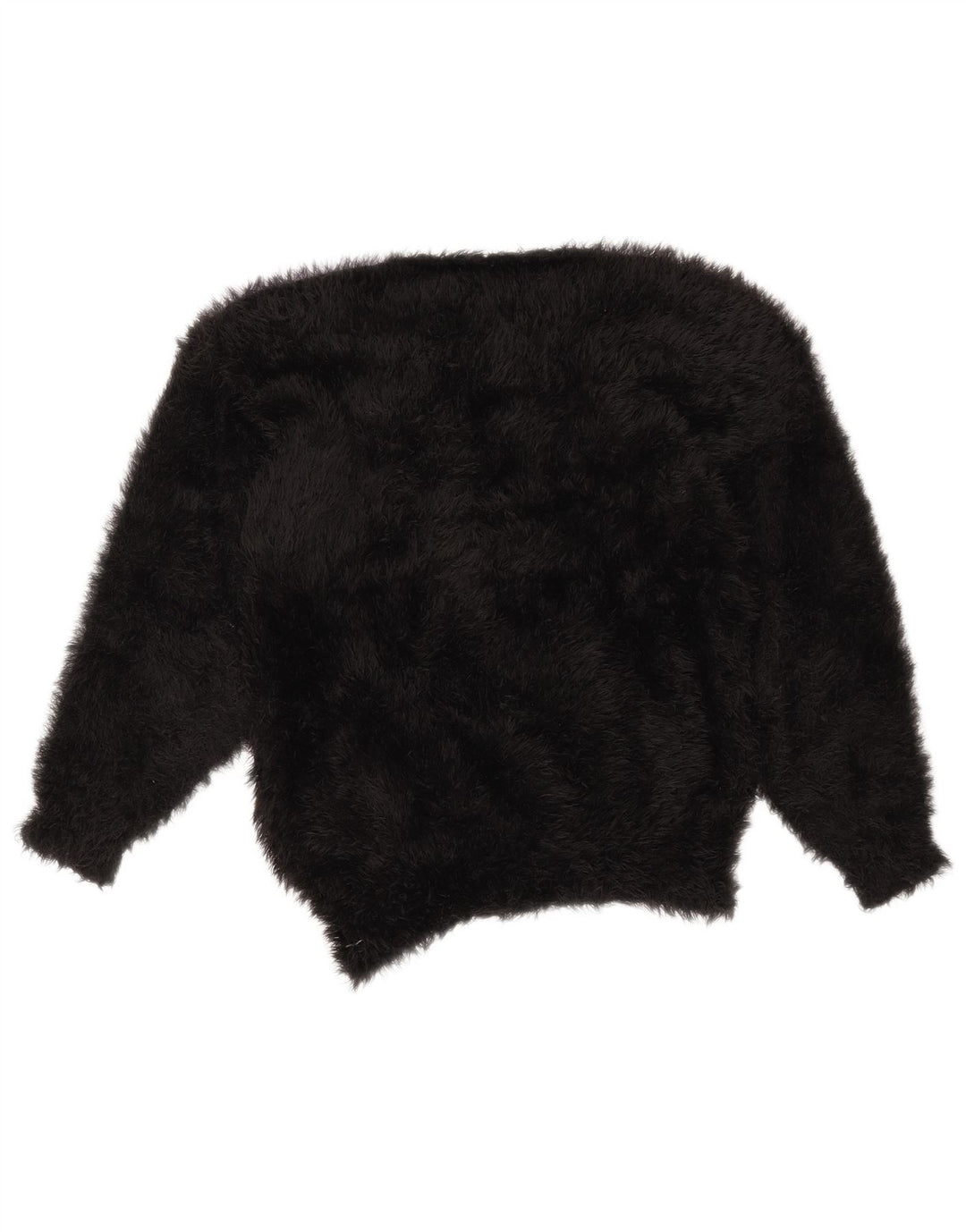 VINTAGE Womens Crew Neck Jumper Sweater UK 14 Medium Black Colourblock