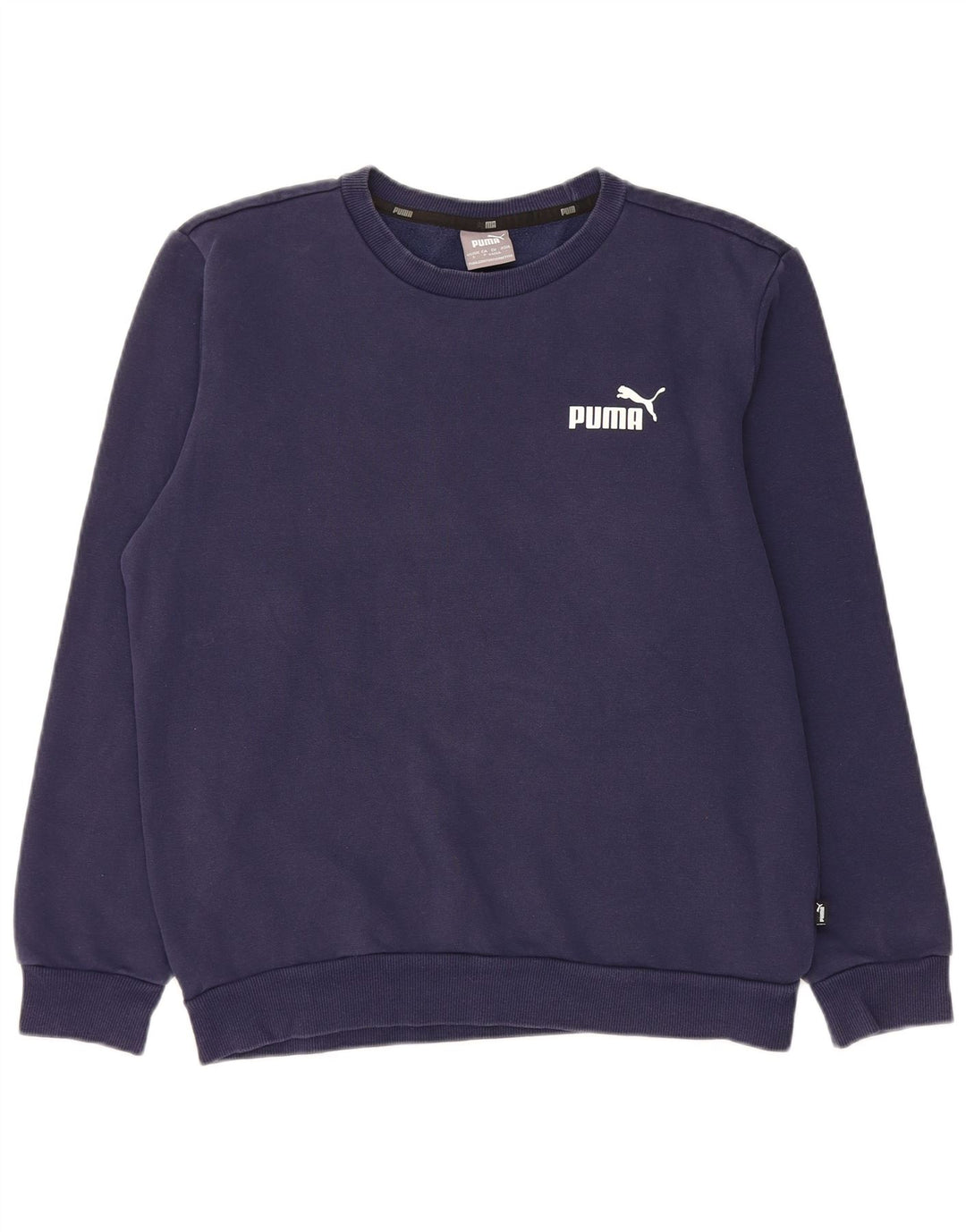 PUMA Mens Sweatshirt Jumper Small Navy Blue Cotton