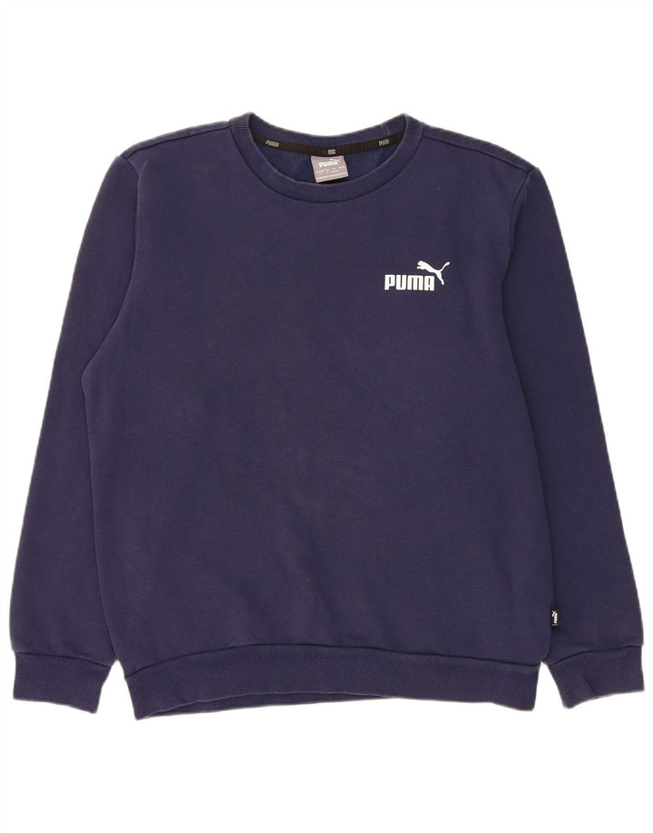 PUMA Mens Sweatshirt Jumper Small Navy Blue Cotton
